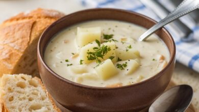 Potato Soup recipe is quick and easy to make on the stovetop,