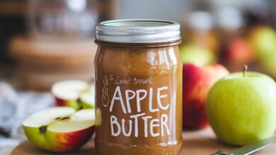 super easy apple butter recipe is perfectly spiced with rich fall flavors. It takes just 10 minutes to prep with NO peeling required!