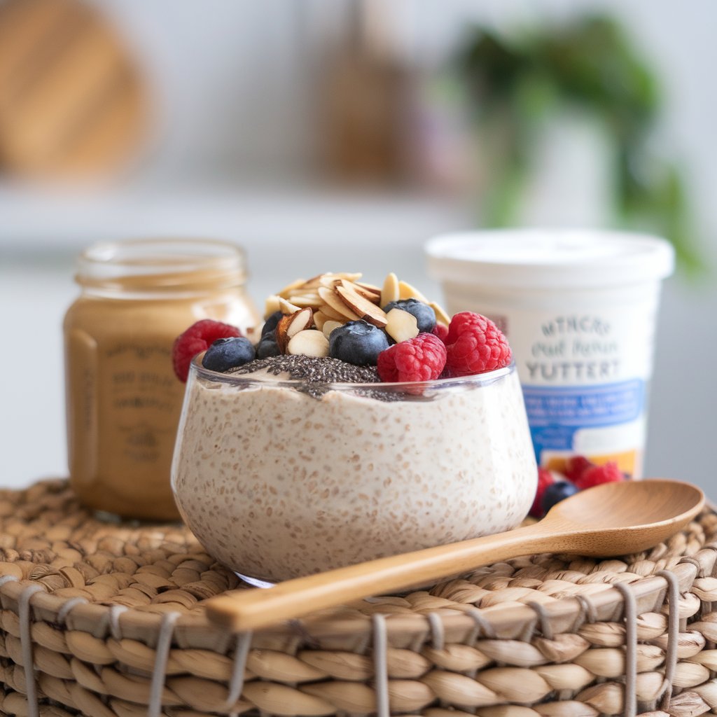 This simple overnight oats recipe is a nutritious, prep-ahead breakfast ideal for hectic mornings. Personalize it with your favorite toppings!