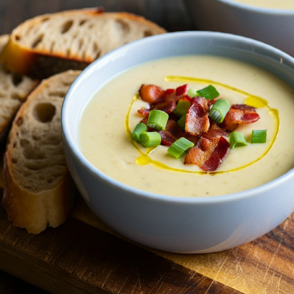  Potato Soup recipe is quick and easy to make on the stovetop, 