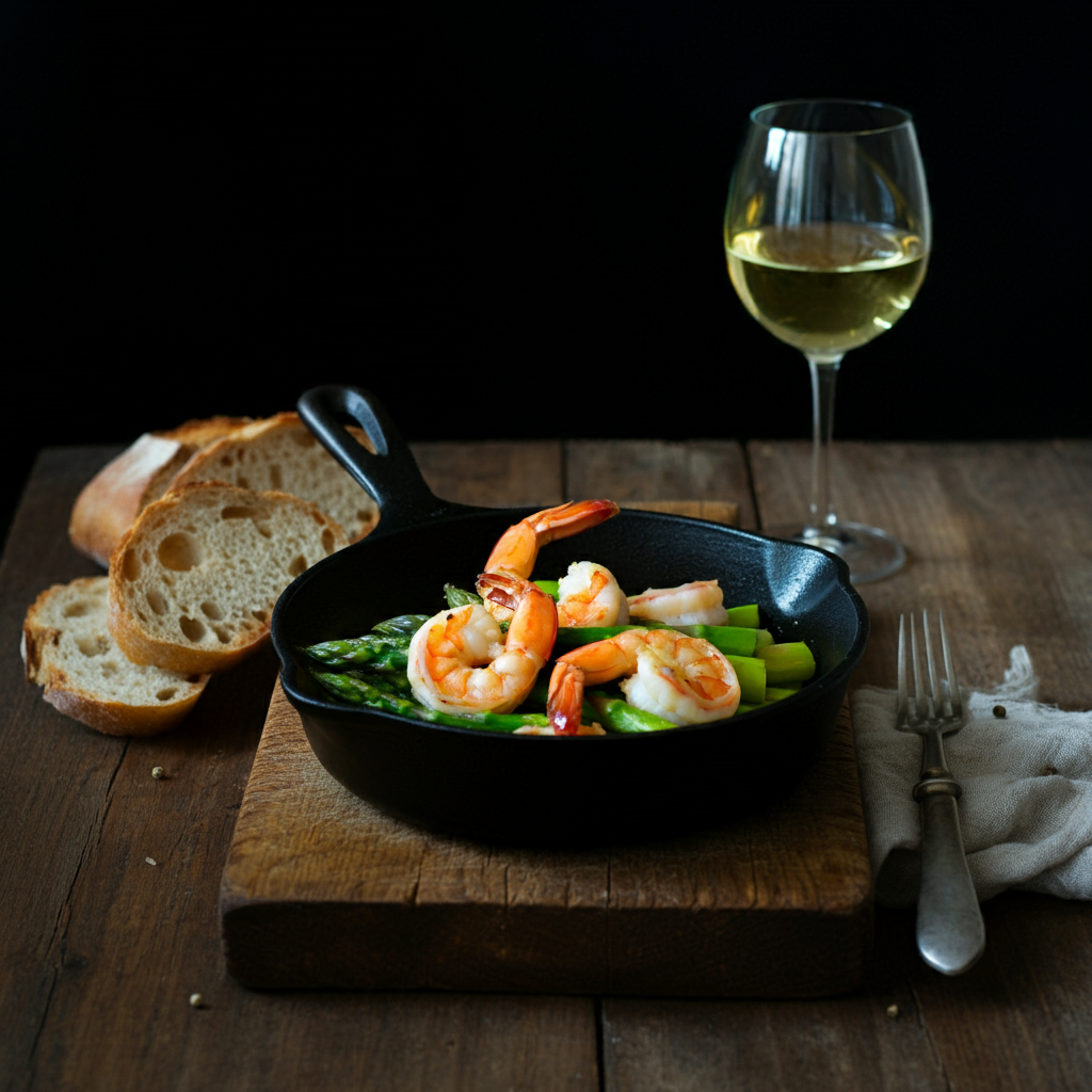 Shrimp and Asparagus Skillet