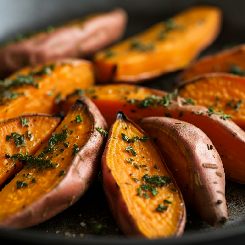 Savory Roasted Sweet Potatoes with Herbs