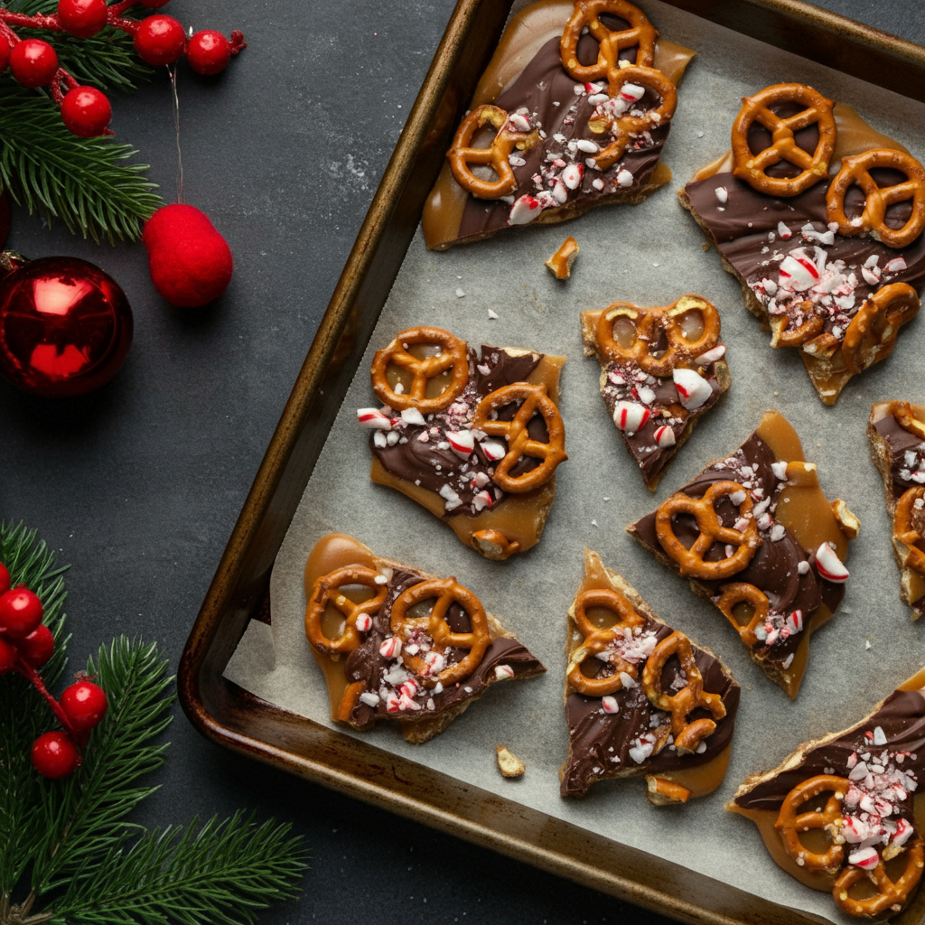 Christmas Crack with Pretzels