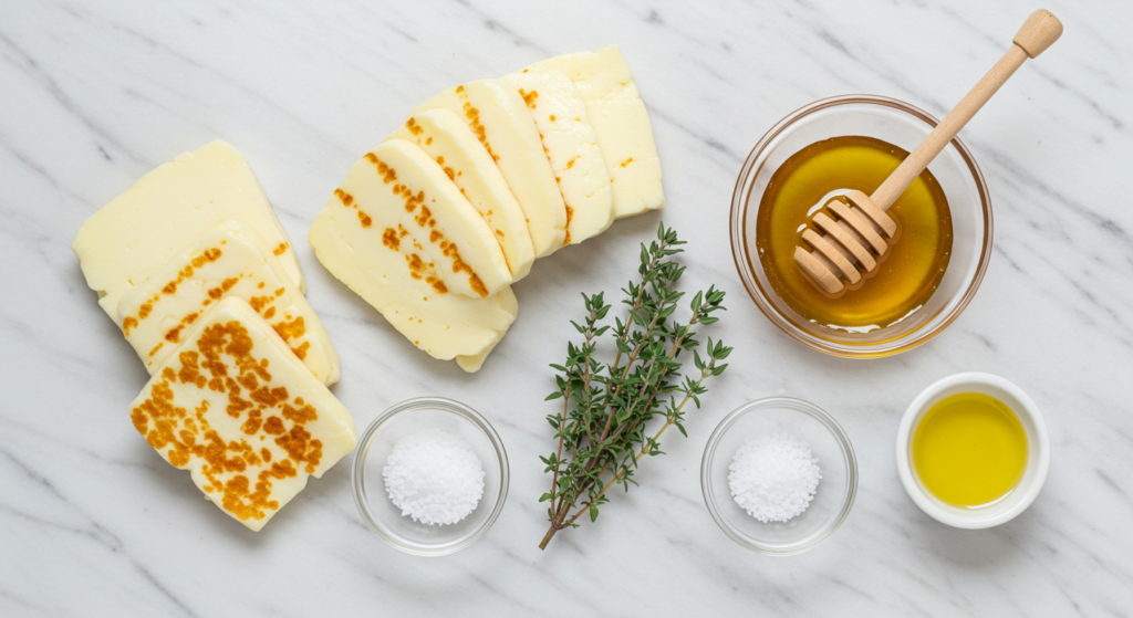 Grilled Halloumi with Honey and Thyme