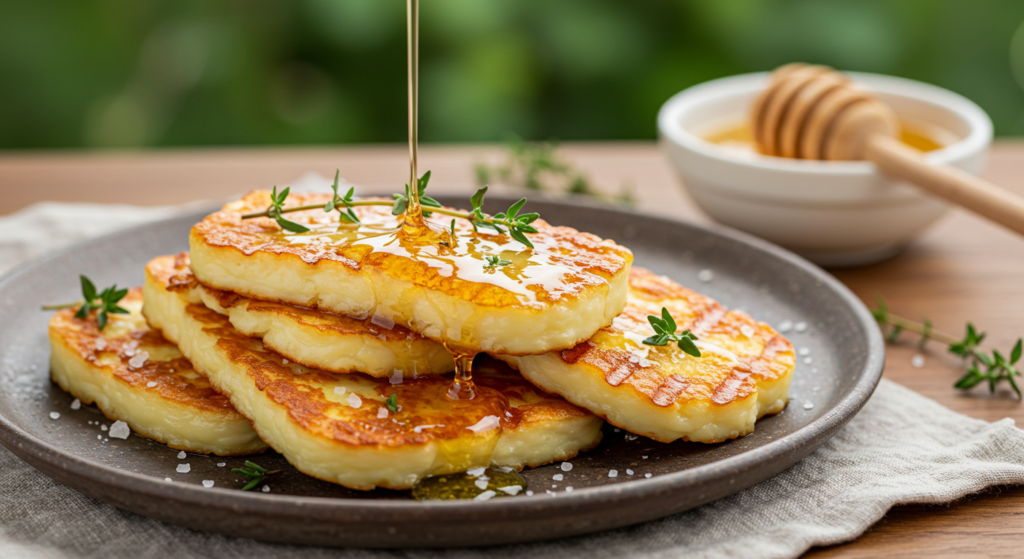 Grilled Halloumi with Honey and Thyme